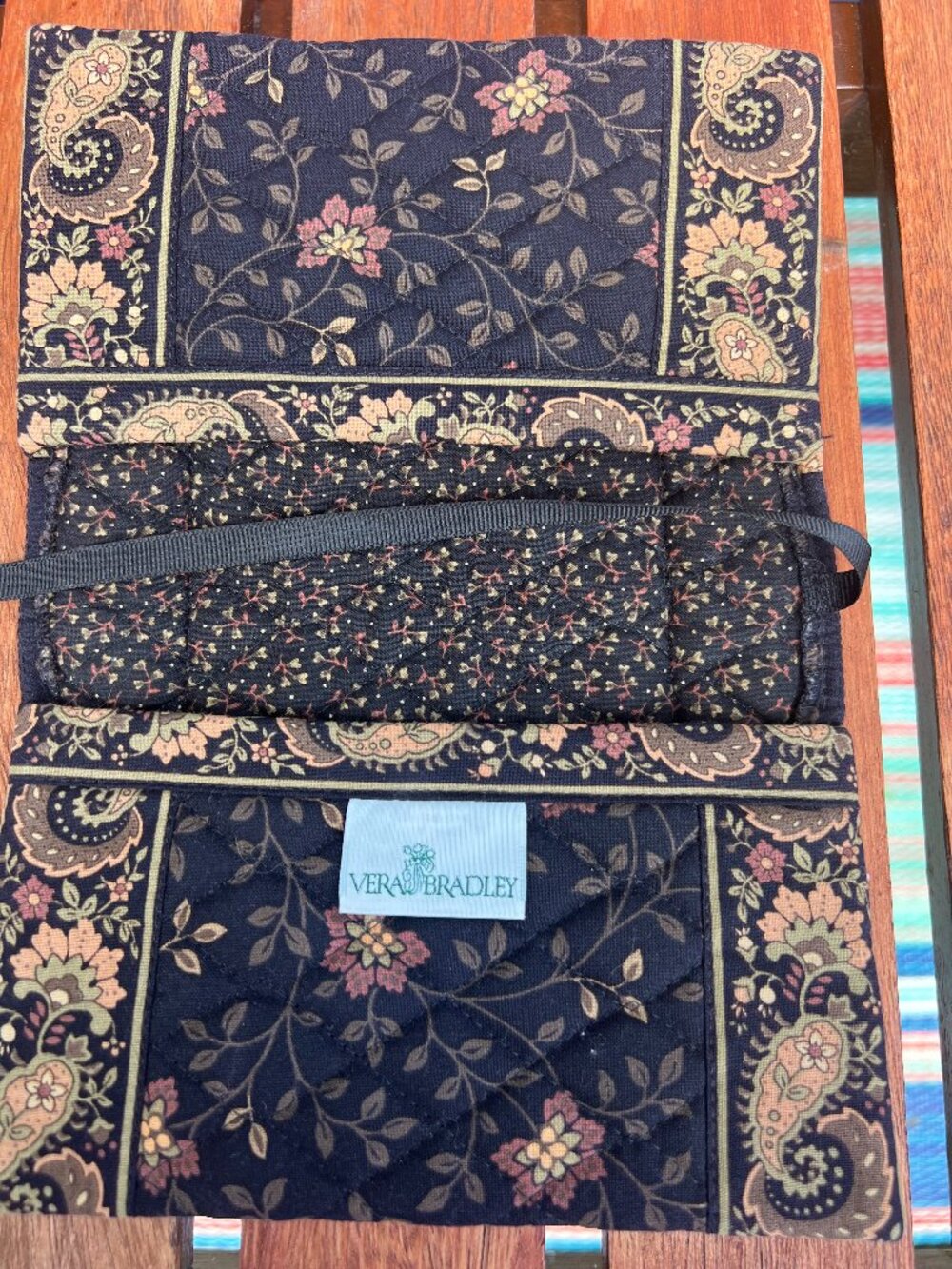 vera bradley quilted book cover black quilted paisley